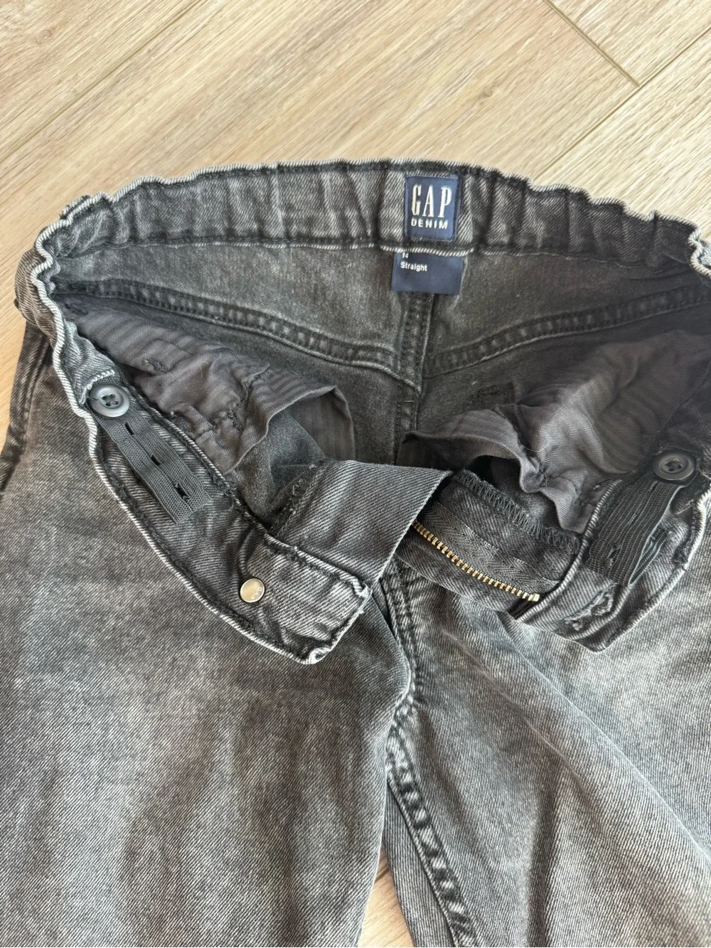 GAP Washed Black Straight-Leg Kids Jeans